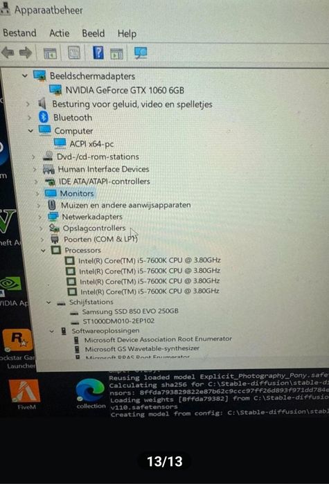 i5 7600k  | GTX 1060 6GB | 16GB RAM