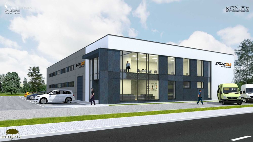 Działka z projektem na budowe hali i biura k Wejherowa - Widok 2