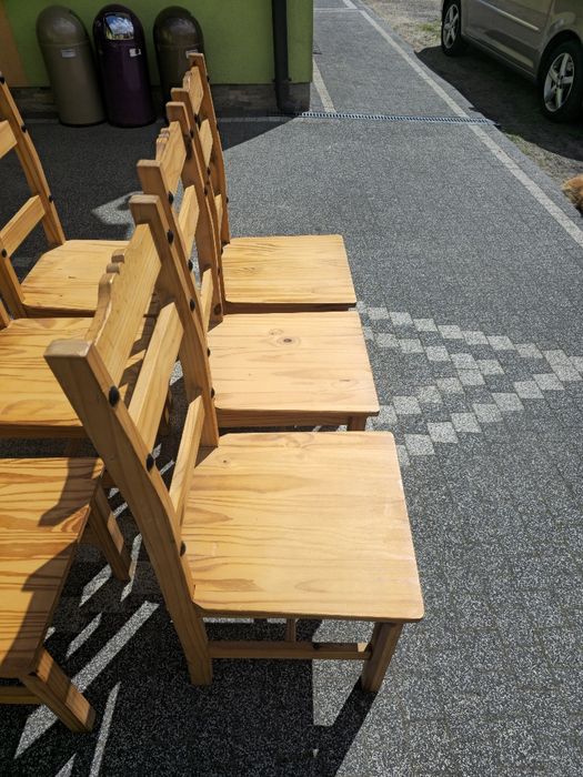 6 krzeseł sosnowe masywne