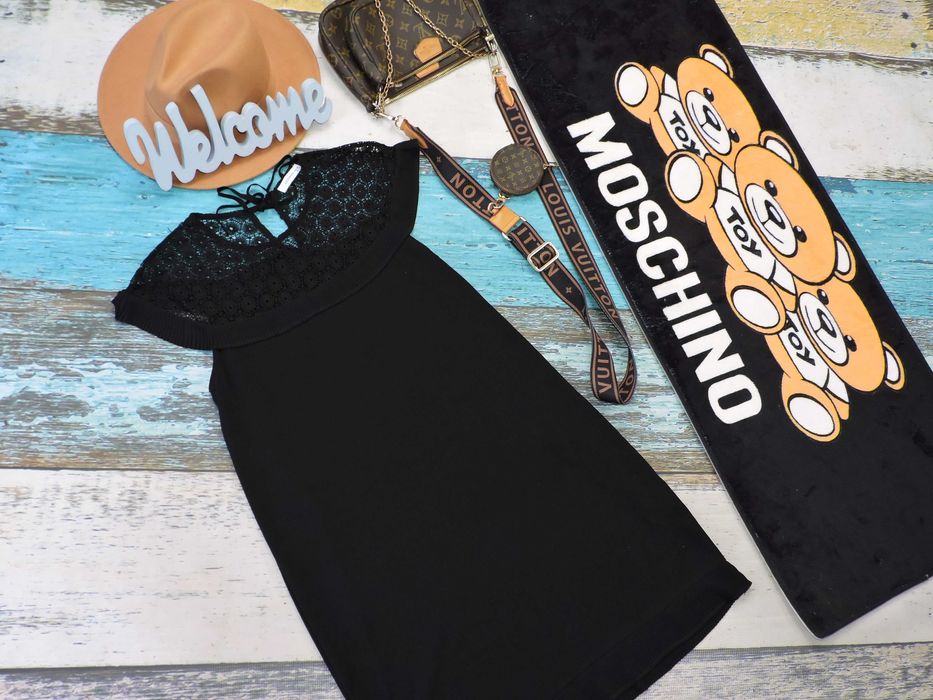 Reserved Sukienka czarna koronka M