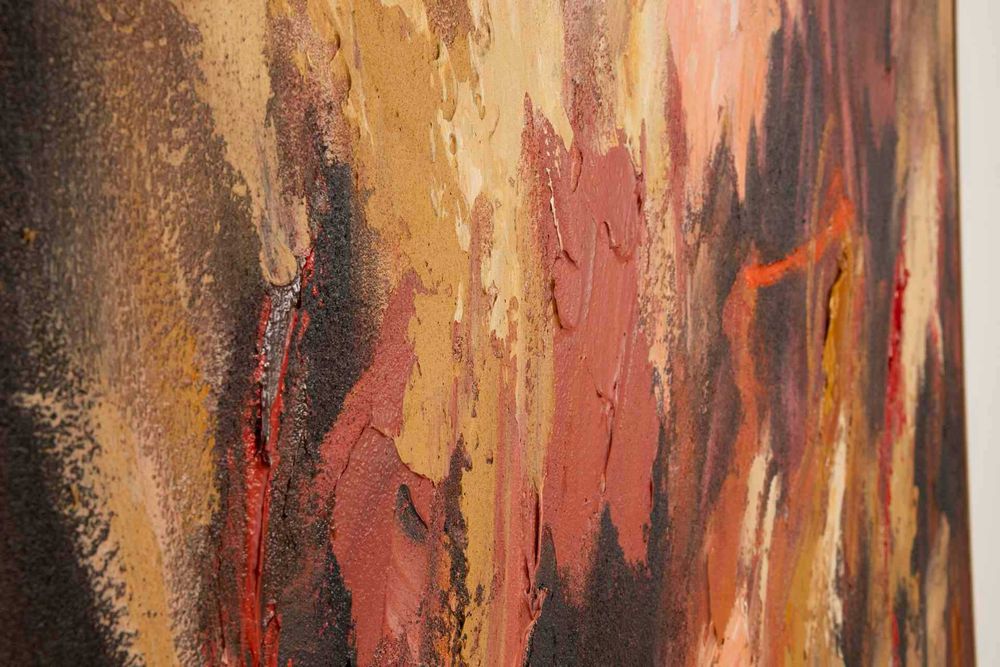 QUADRO ABSTRATO 100% PINTADO À MÃO 120x5x150 CM