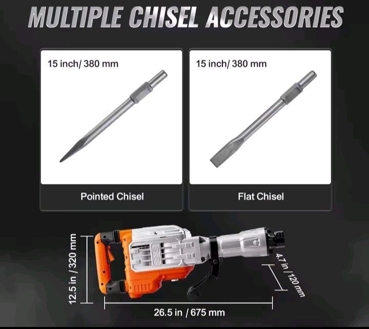 Martelo Demolidor Profissional 3500W 60J 220V