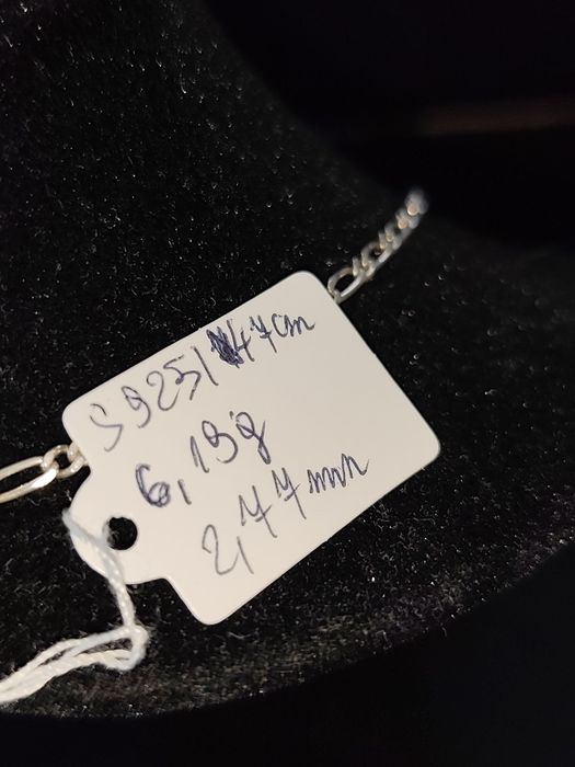 Łańcuszek splot figaro wykonany z srebra 925