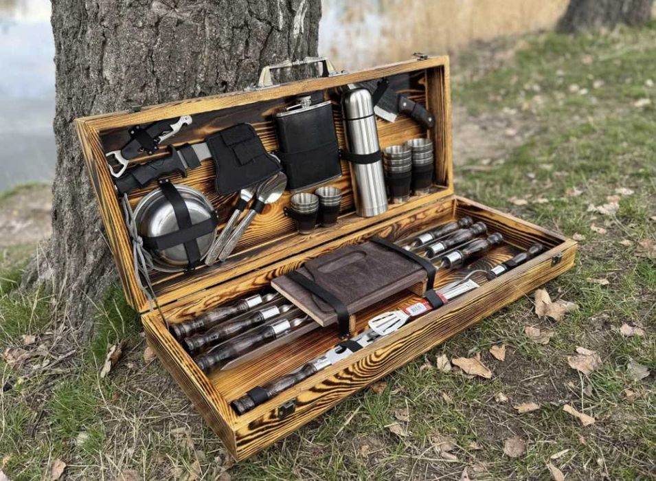 Подарунок шампура в кейсі! Набір шампурів в кейсі! Подарунок чоловіку!