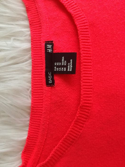 Sweter xs neonowy róż