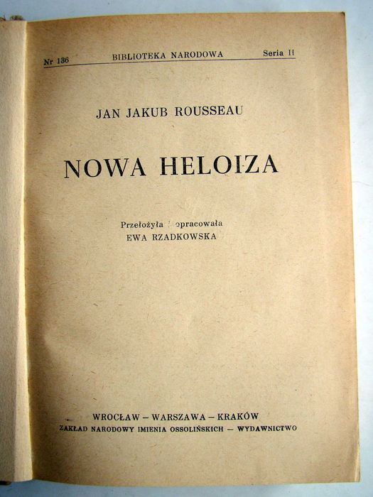 Jan Jakub Rousseau - NOWA HELOIZA