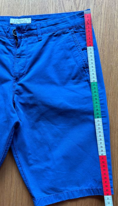 Męskie bawełniane szorty Celio, niebieskie, rozm 40