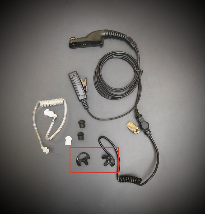 Гарнітура з додатковими насадками до рації Motorola DP4XXX