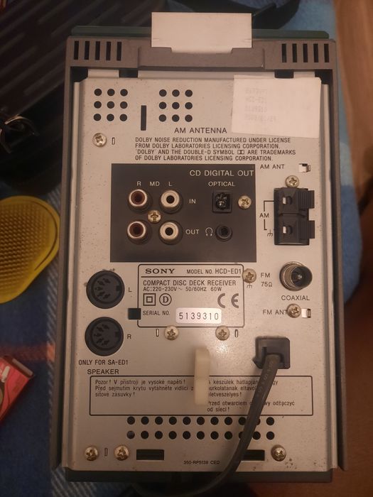 Vendo  aparelhagem Sony  inclui 2 colunas de alto som de  qualidade