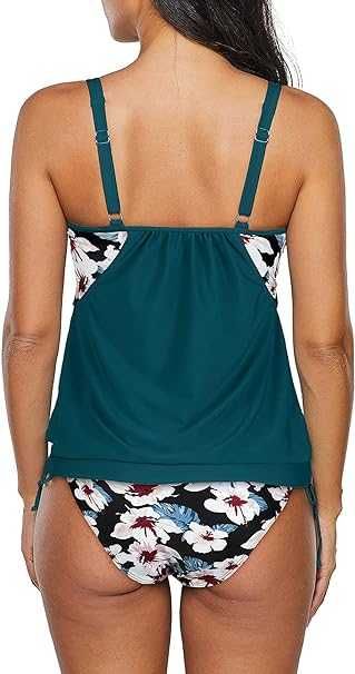 Nowy damski dwuczęściowy strój kąpielowy/ koszulka /majtki ! XL !7498!