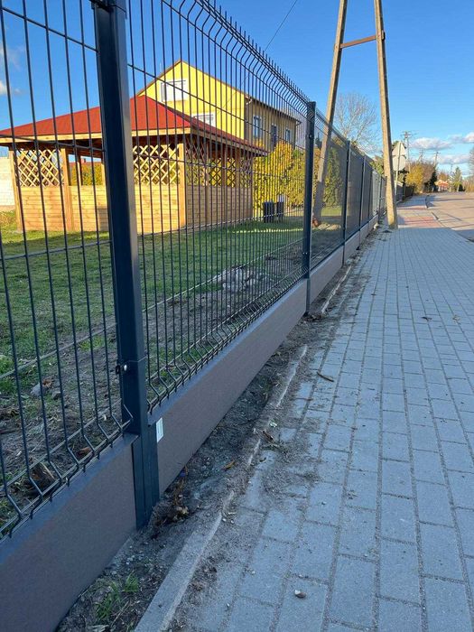 Najtaniej Ogrodzenie Panelowe ZESTAWY panel 3D słupek obejmy KOMPLET