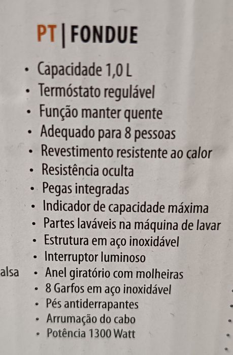 Fondue tristar F0-1100 como novo eléctrico
