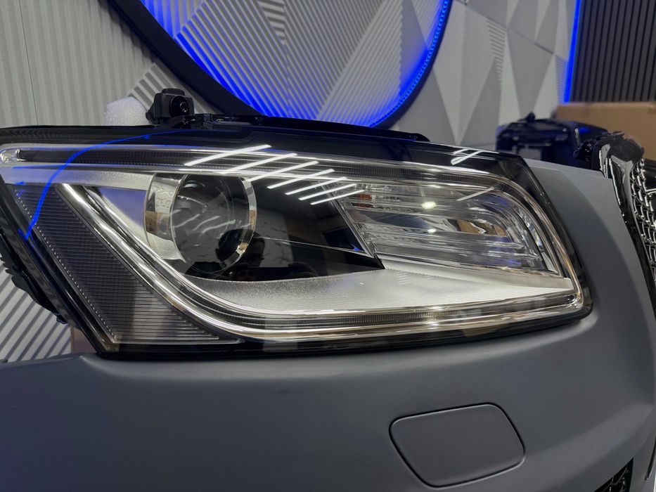 Передний бампер для Audi Q5 8R 12-16 года в стиле RS бампер с решеткой ауди ку5 8р рестайлинг