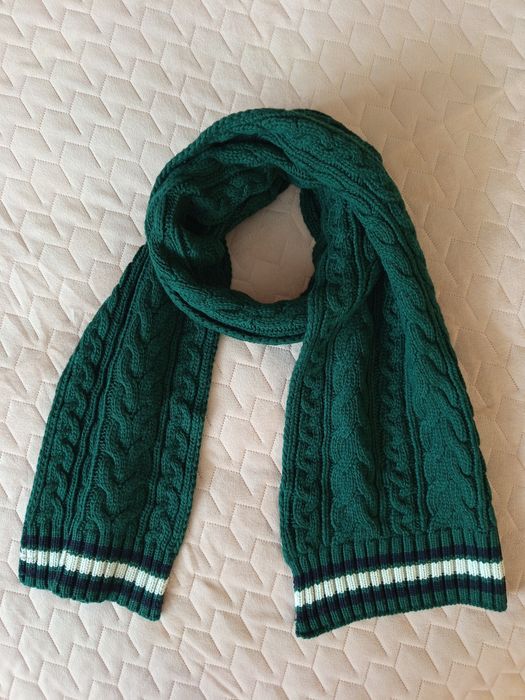 Комплект шапка і шарф C&A чоловічий в'язаний зелений