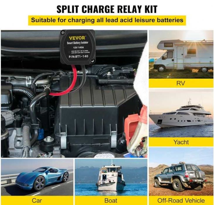 Kit Completo Ligação Segunda Bateria Autocaravana