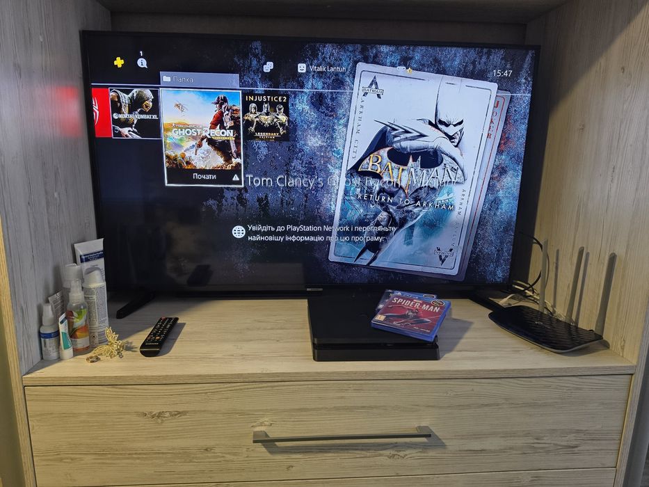 Sony PlayStation 4 Slim 500GB + оригінальний джойстик + 2 гри + коробка