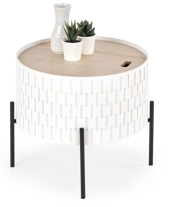 Журнальний столик SINTRA 35x35 Halmar Білий