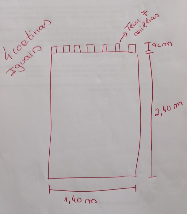 4 cortinas iguais bege dourado