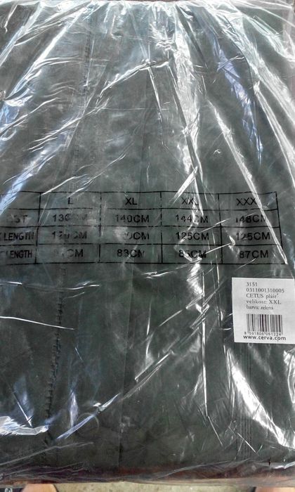 Плащ-дощовик міцний із капюшоном темно-зелений ХXL