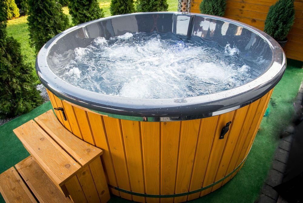 Balia ogrodowa Jacuzzi Hot Tuba Bania Gorąca Beczka dysze hydromasaż
