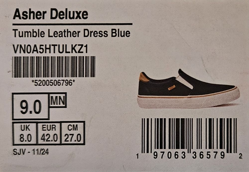 Vans Asher Deluxe slip on 42