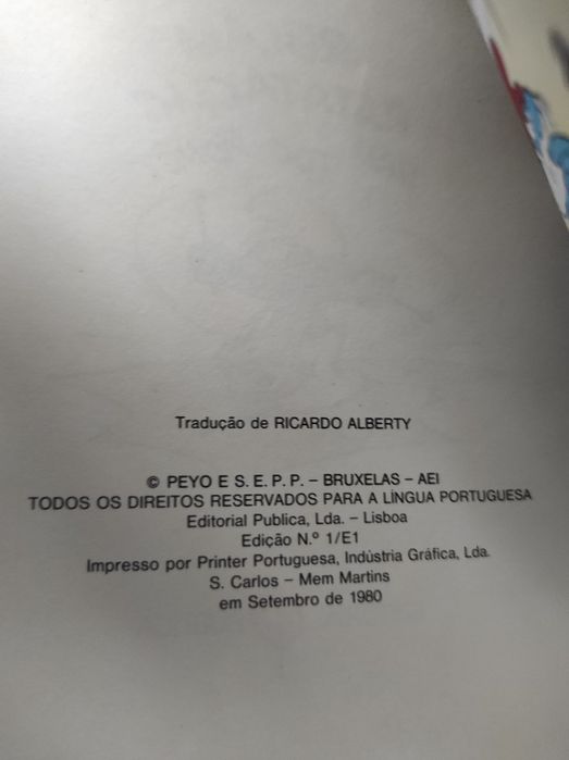 Livros dos Estrumpfes anos 80