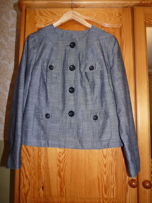 Stylowy bawełniany żakiet marynarka 42/44