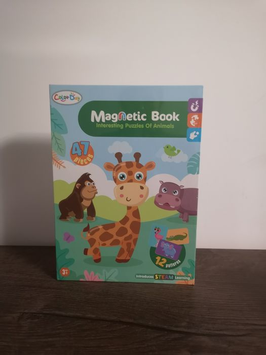 Książka magnetyczna zwierzęta na magnesy