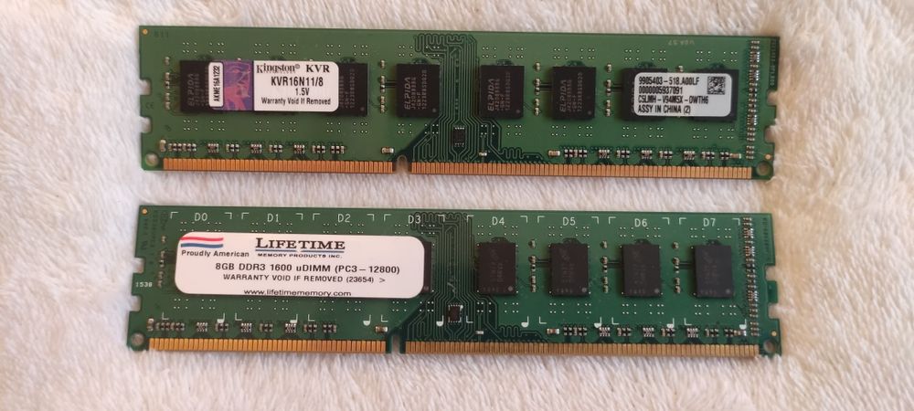 Оперативна пам'ять Kingston DDR3-1600 8192MB PC3-12800 (KVR16N11/8)