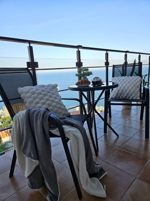 Аркадия Посуточно Каманина евро2х ком Море прямой вид Терраса подобово