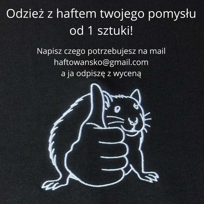Odzież z własnym wzorem haftem odzież firmowa urodziny imprezy grupy