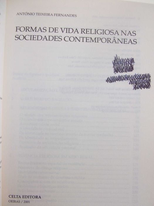 Formas de vida religiosa nas sociedades contemporâneas - A. Fernandes