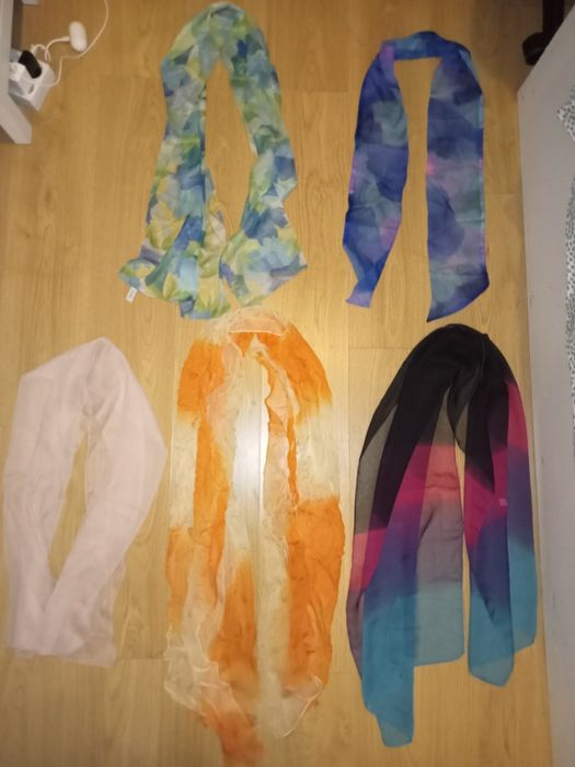 Conjunto 5 lenços coloridos