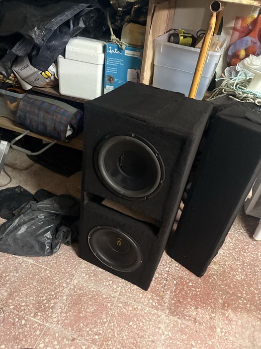 2 amolificadores duas caixas e 2 subs hertz