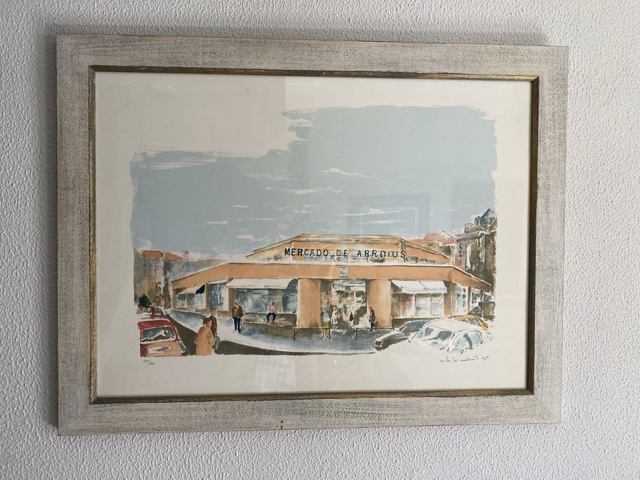 Serigrafia emoldurada “Mercado de Arroios”
