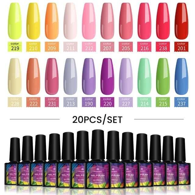 conjunto de vernizes de gel novos