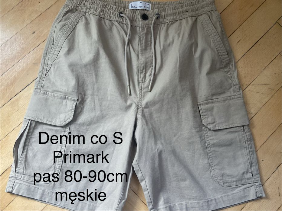 Primark Denim Co S  męskie krótkie spodenki spodnie cargo beżowe Vintage
