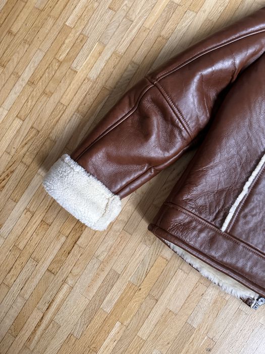 Вінтажна дублянка авіатор shearling італія