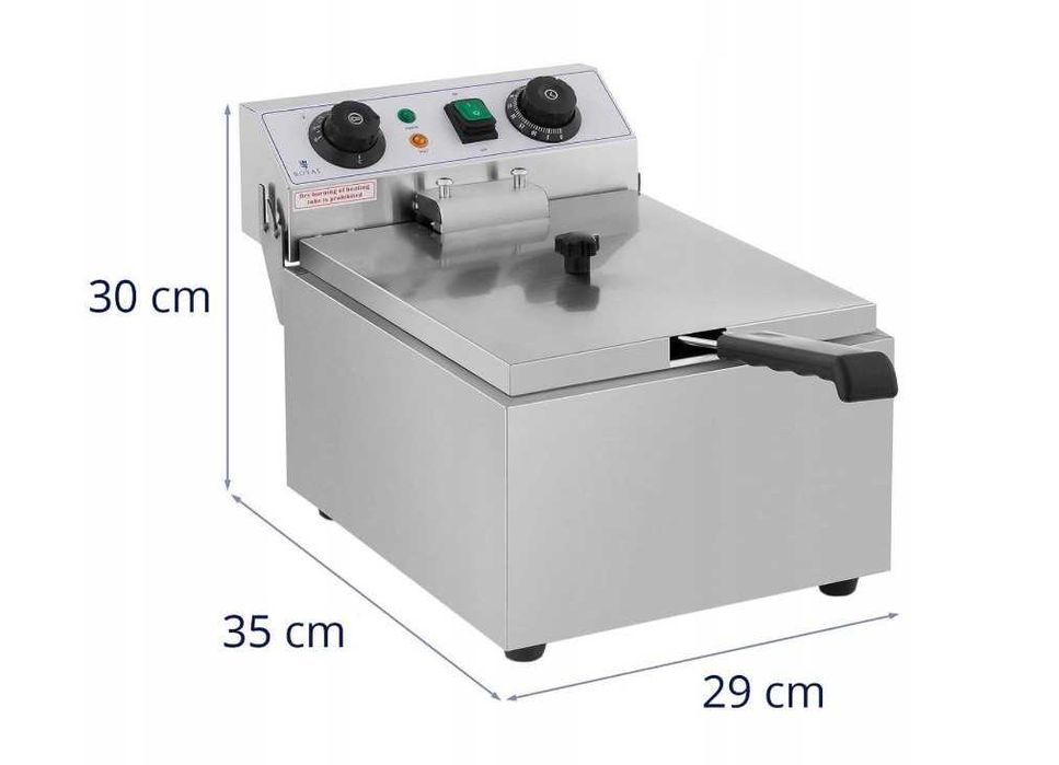 Duża Frytkownica Gastronomiczna 10L 3200W ROYAL Profesjonalna