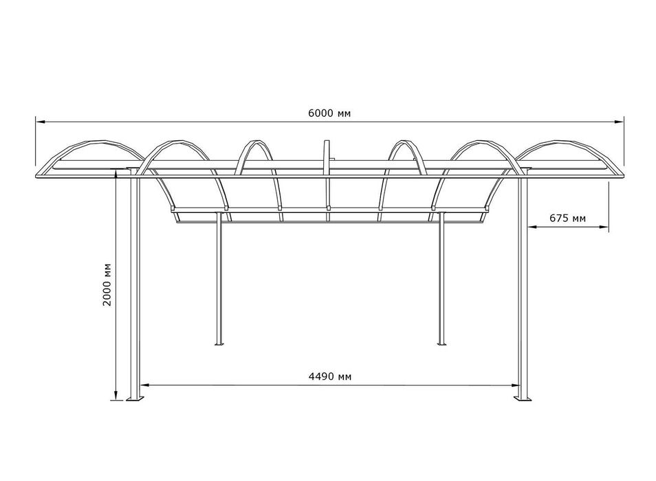 Навес арочный собери сам 6х4 в покраске. Навес для автомобиля