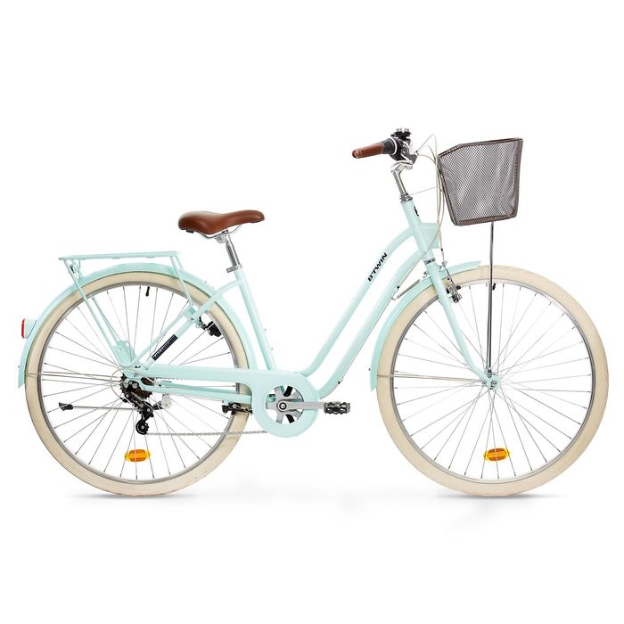 BICICLETA DE CIDADE ELOPS 520 QUADRO BAIXO VERDE MENTA