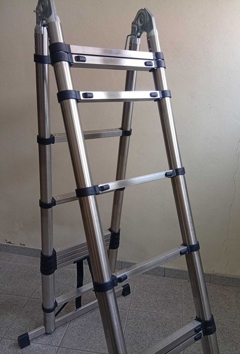 Escada telescópica 5 metros ou escadote dobrável 2,5m