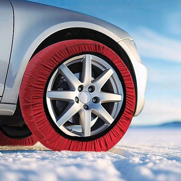 Łańcuchy Tekstylne Skarpety Śniegowe CARALL 40 km/h XL Mocne Ciche 2sz