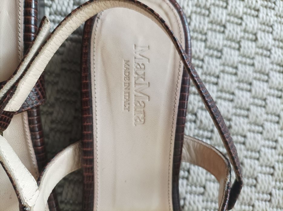 Max Mara sandały skórzane