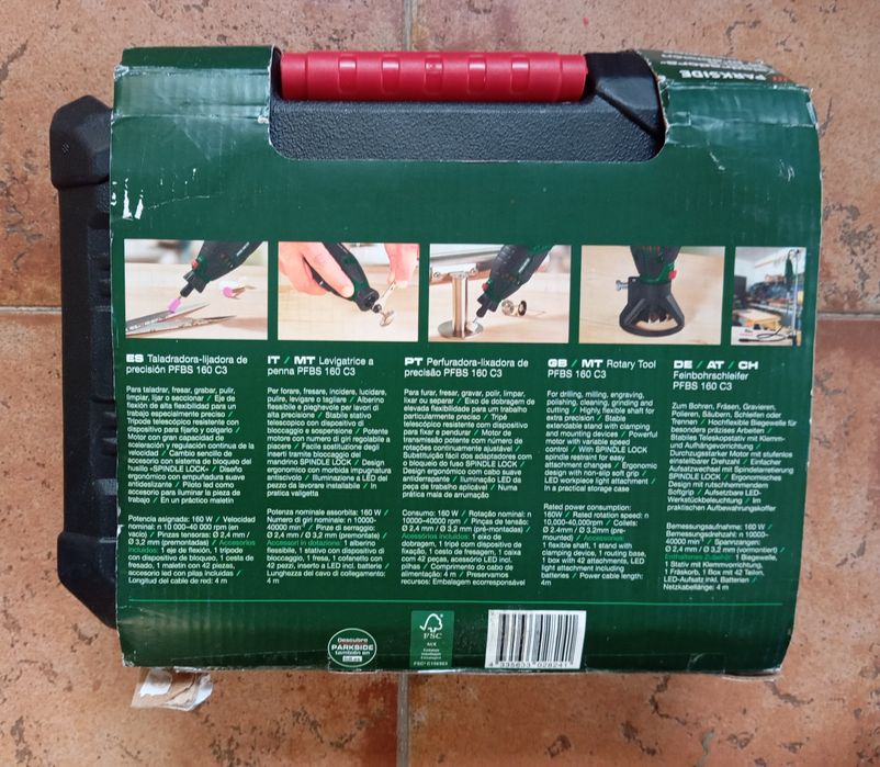 Perfuradora-lixadora de precisão Parkside