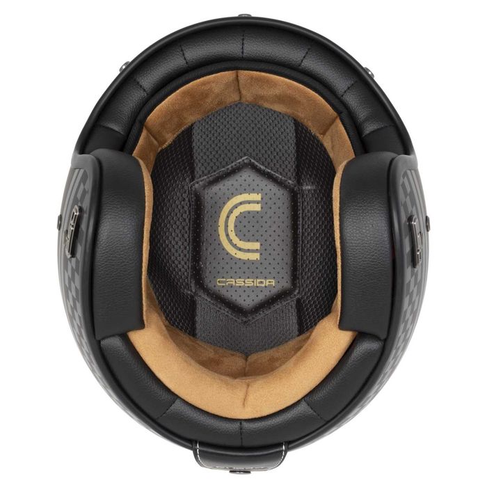 Kask motocyklowy CASSIDA ESO WŁÓKNO szklane pod intercom XS-3XL