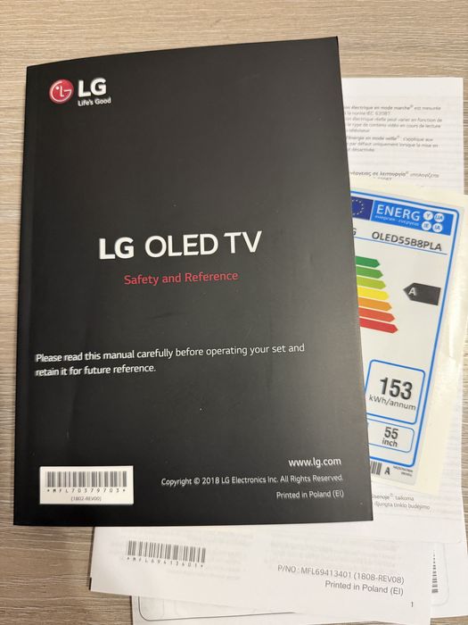 LG  OLED55B8PLA  55’’