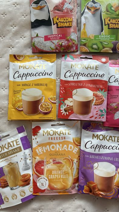 Napoje mokate - cappucino, lemoniada, master shake, kaboom shake mango szarlotka tropical exotic