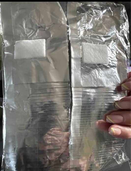 100 pratas de aluminio para remover verniz gel