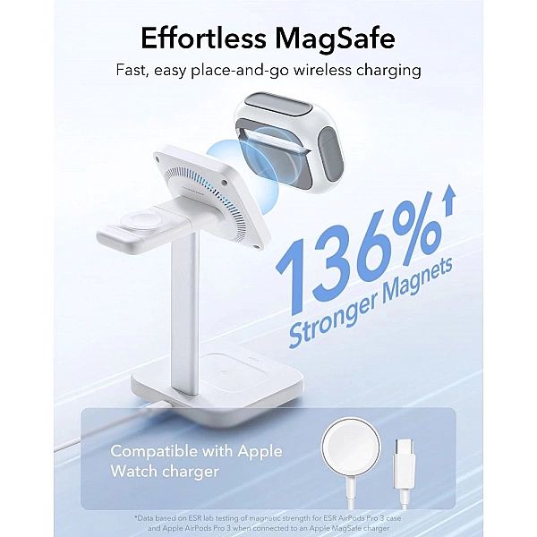 Etui ESR Orbit HaloLock MagSafe na AirPods Pro 3 - białe